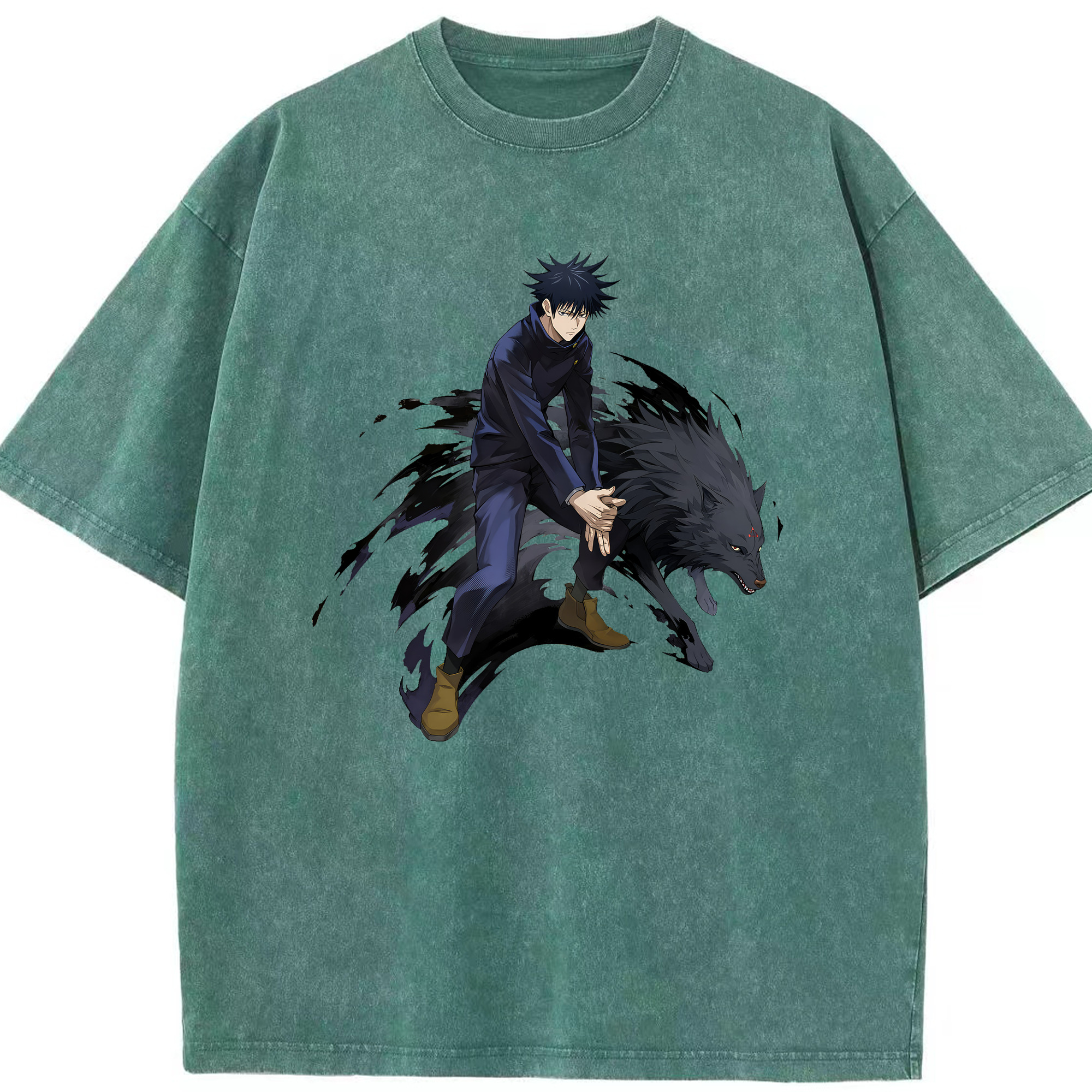 （画像用） 呪術廻戦 Jujutsu Kaisen 綿100% ヴィンテージ風 半袖Tシャツ（フロントプリント）